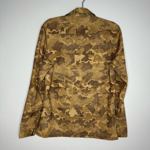 Roark Revival Camo Brown Long Sleeve Shirt Outdoor Snap Button Small - Picture 7 of 9